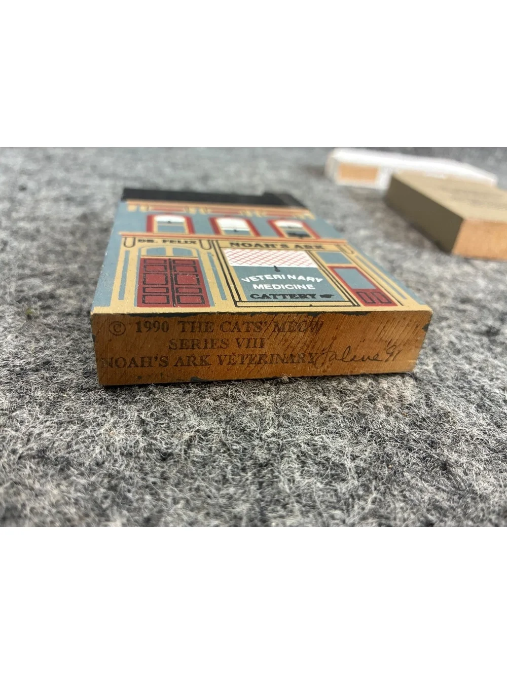 1980s Cats Meow Wooden Decorative House Blocks Set of 4 #4